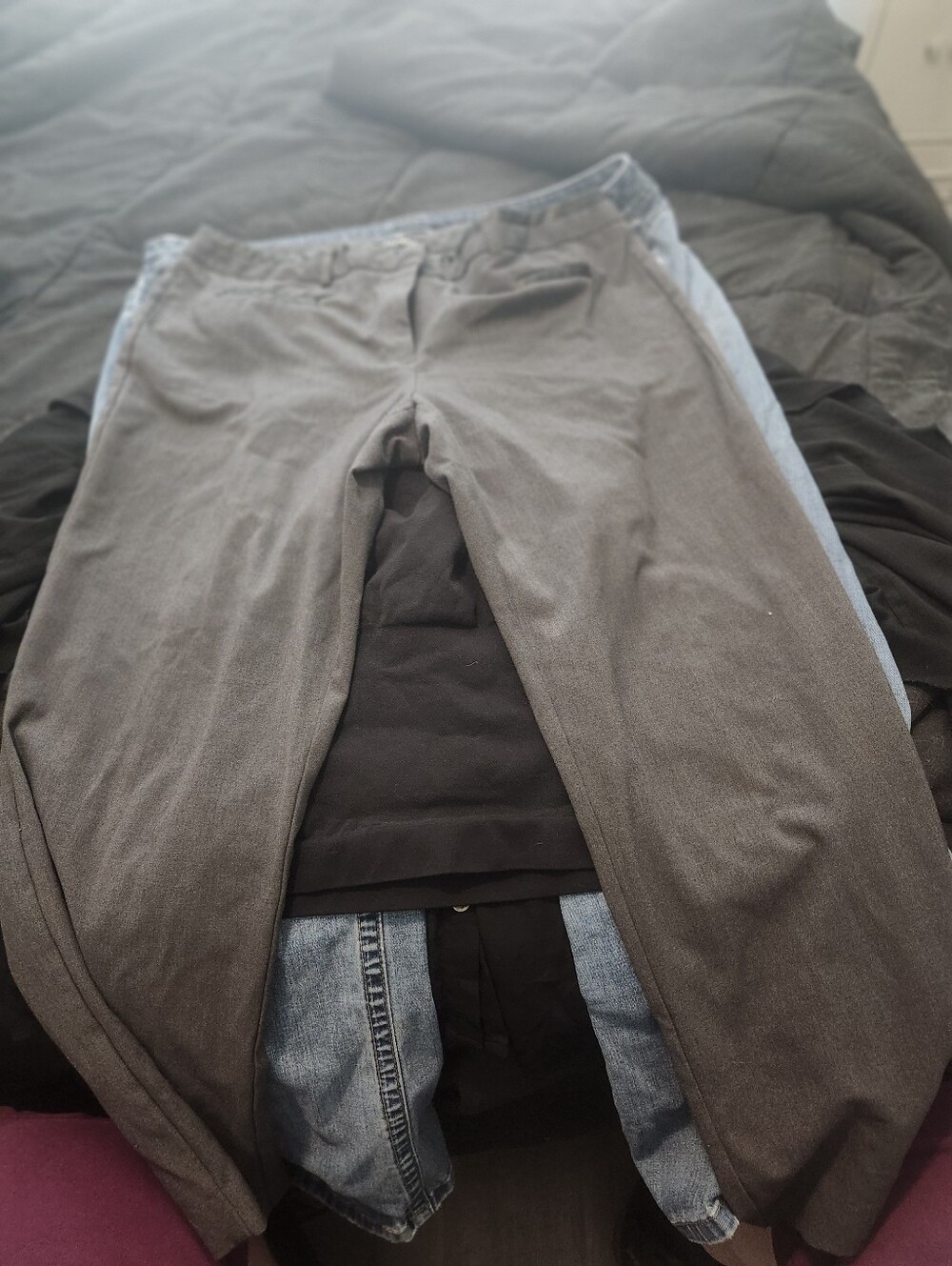 George Size 14 Dress Pants Women's Gray Work Office Career Stretch Slacks